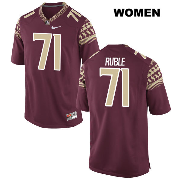 Women's NCAA Nike Florida State Seminoles #71 Brock Ruble College Red Stitched Authentic Football Jersey TUH4869AP